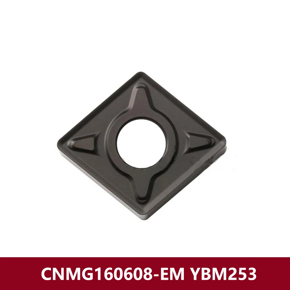 CNMG160608-EM YBM253 Original CNMG542-EM Carbide Inserts For Stainless Steel CNMG160608 CNMG 160608 EM CNC Lathe Cutter Tools