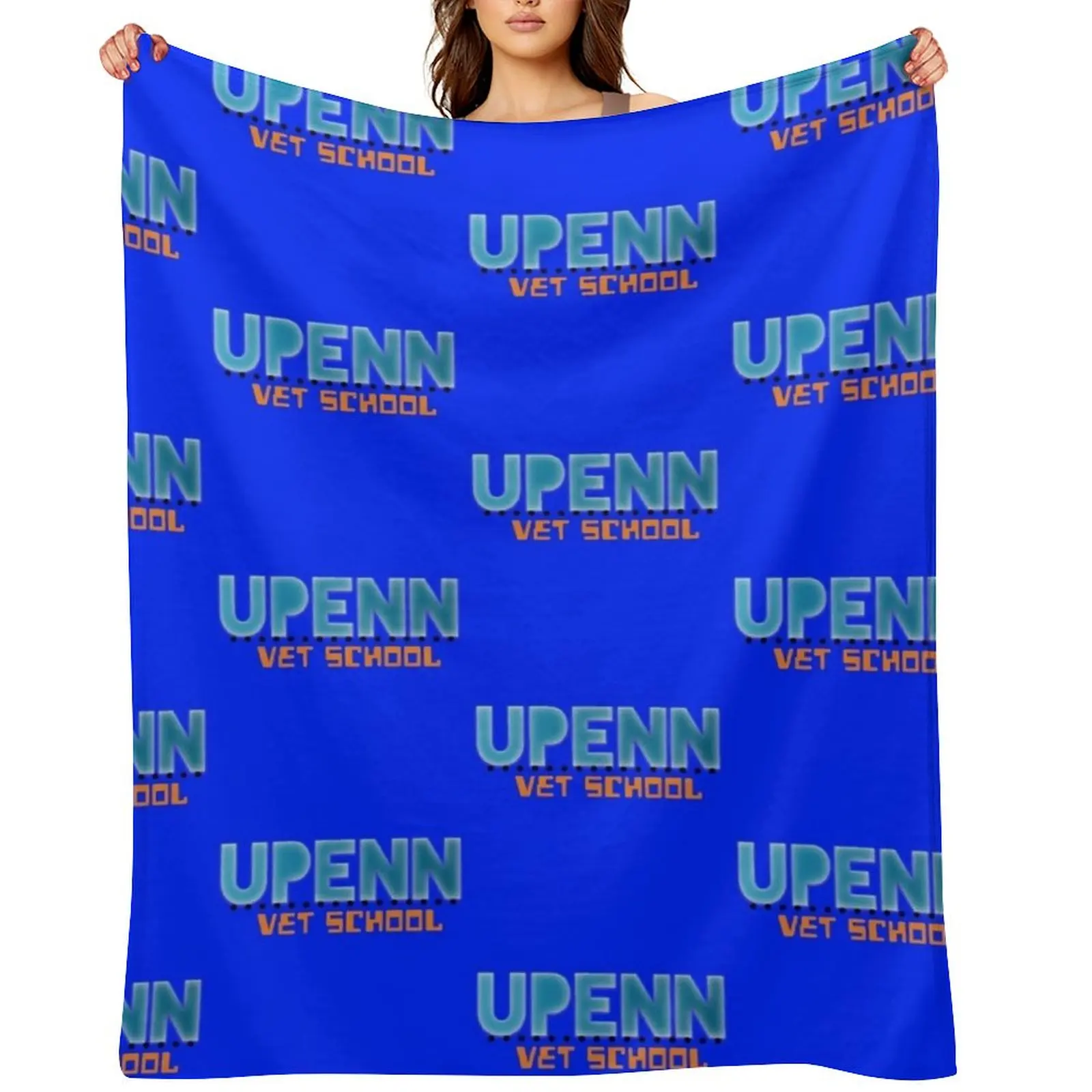 

Uppen vet school Throw Blanket Beautifuls Retros Custom Plush Blankets