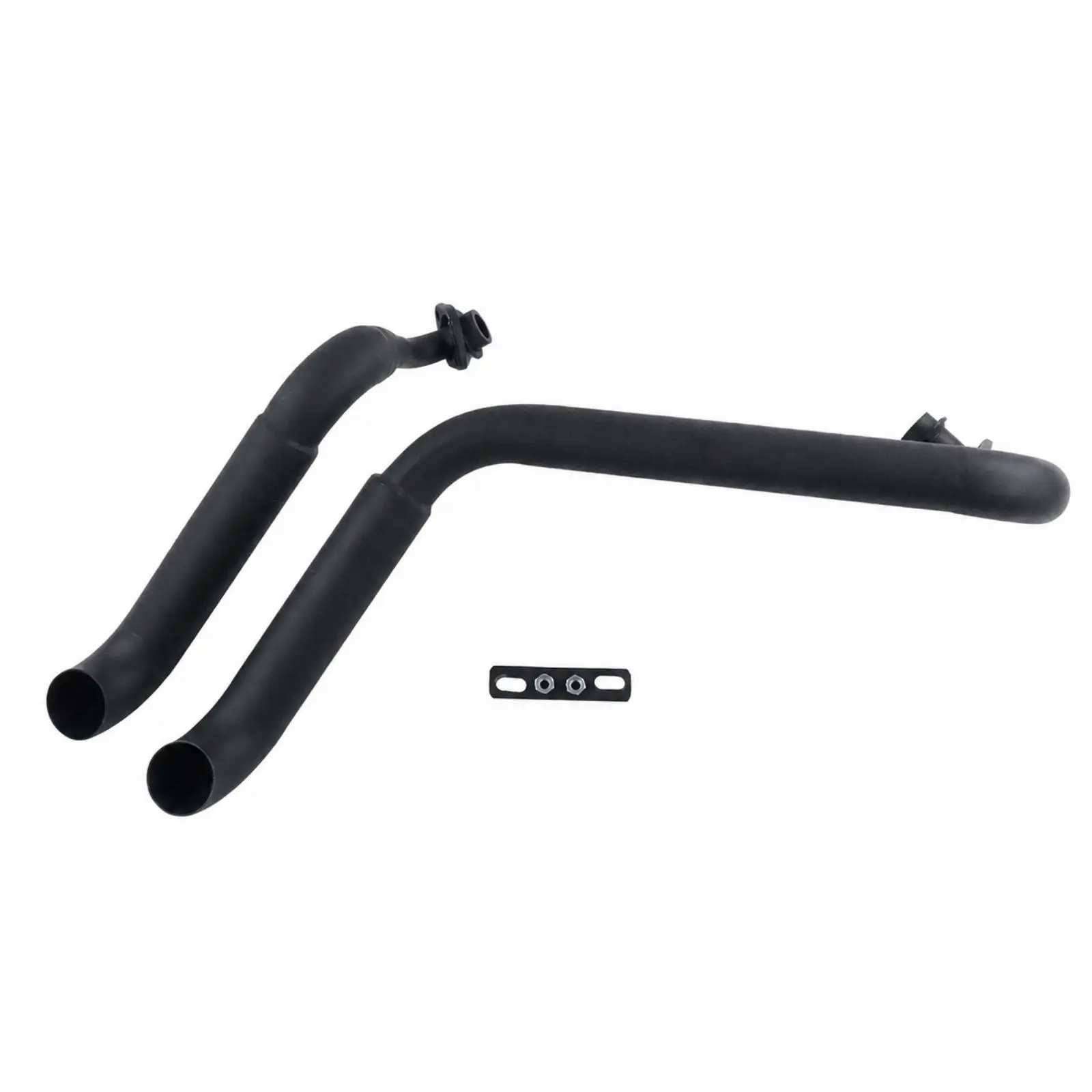 Motorcycle Exhaust Tube Stainless Steel Twin Pipe with Mounting Tab for XV125 XV250 Universal Cruiser Vintage Look