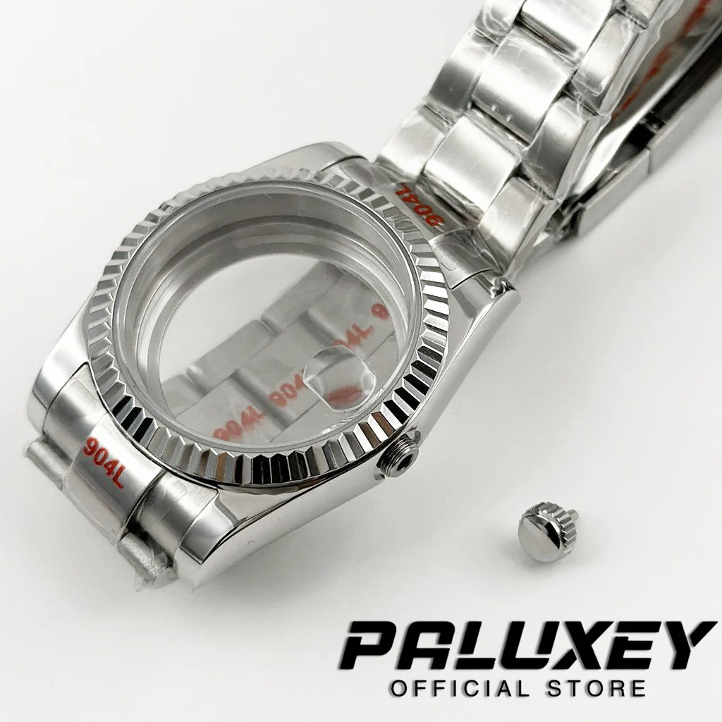 Высококачественные 36 мм/40 мм рифленые изогнутые водонепроницаемые часы NH34 NH35 NH36 NH38 NH70 NH72 с зеркальным сапфировым стеклом ETA2824