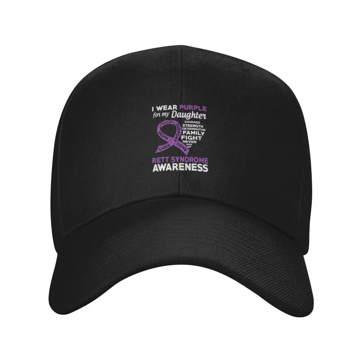 

Rett Syndrome Awareness I Wear Purple for My Daughter Rett Syndrome Awareness Baseball Cap hiking hat Women's Men's