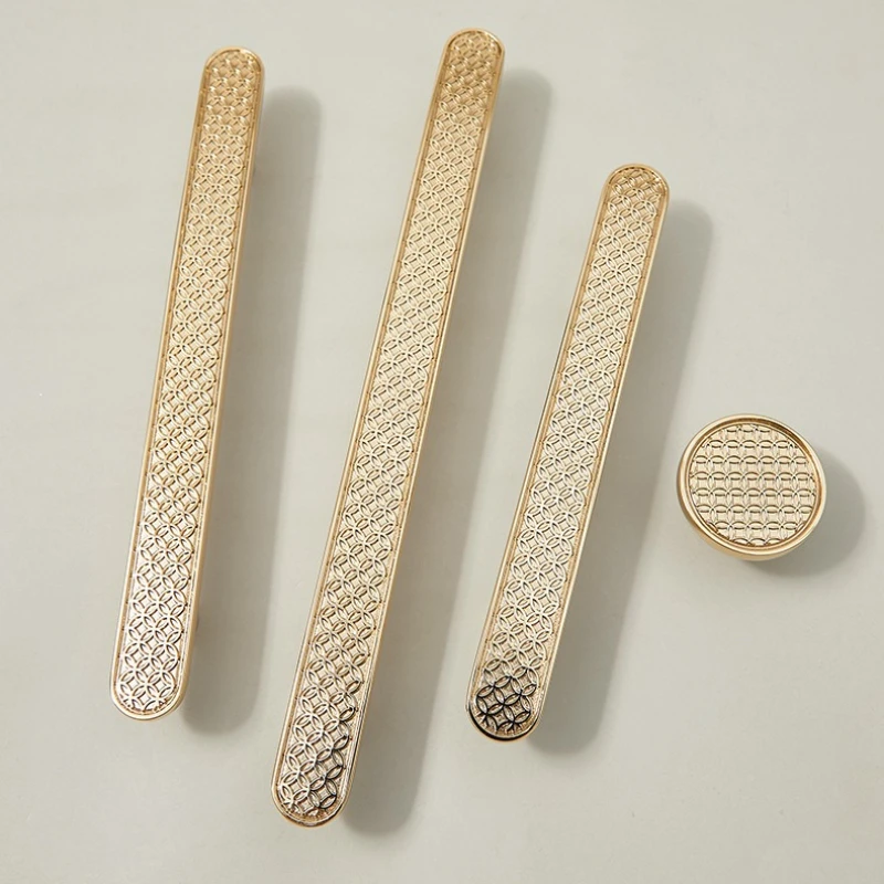 Drawer Cabinet Furniture Kitchen Handles Gold Wave Pattern Handles for Cabinet Knob Door Drawer Furniture Kitchen Knob Brass