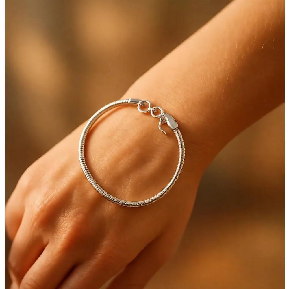 

Изящный браслет-цепочка «Змея» из серебра 925 пробы с покрытием из 14-каратного золота, не тускнеет, подарок для женщин и мужчин