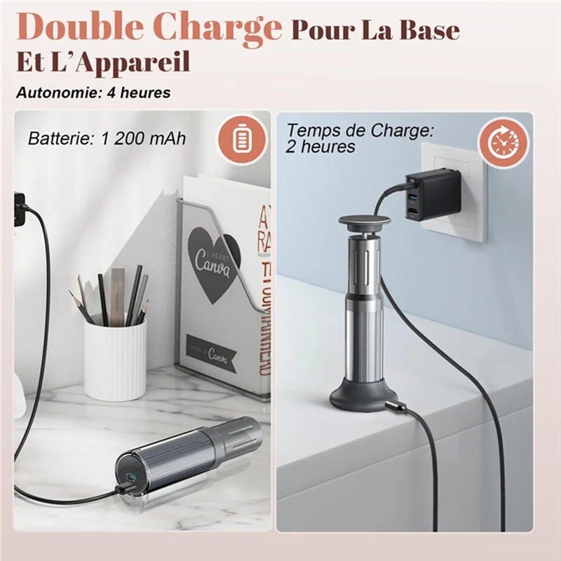 مزيل مسامير القدم الكهربائية اللاسلكي 6 سرعات Charing Dock Filer Kit للنساء والرجال