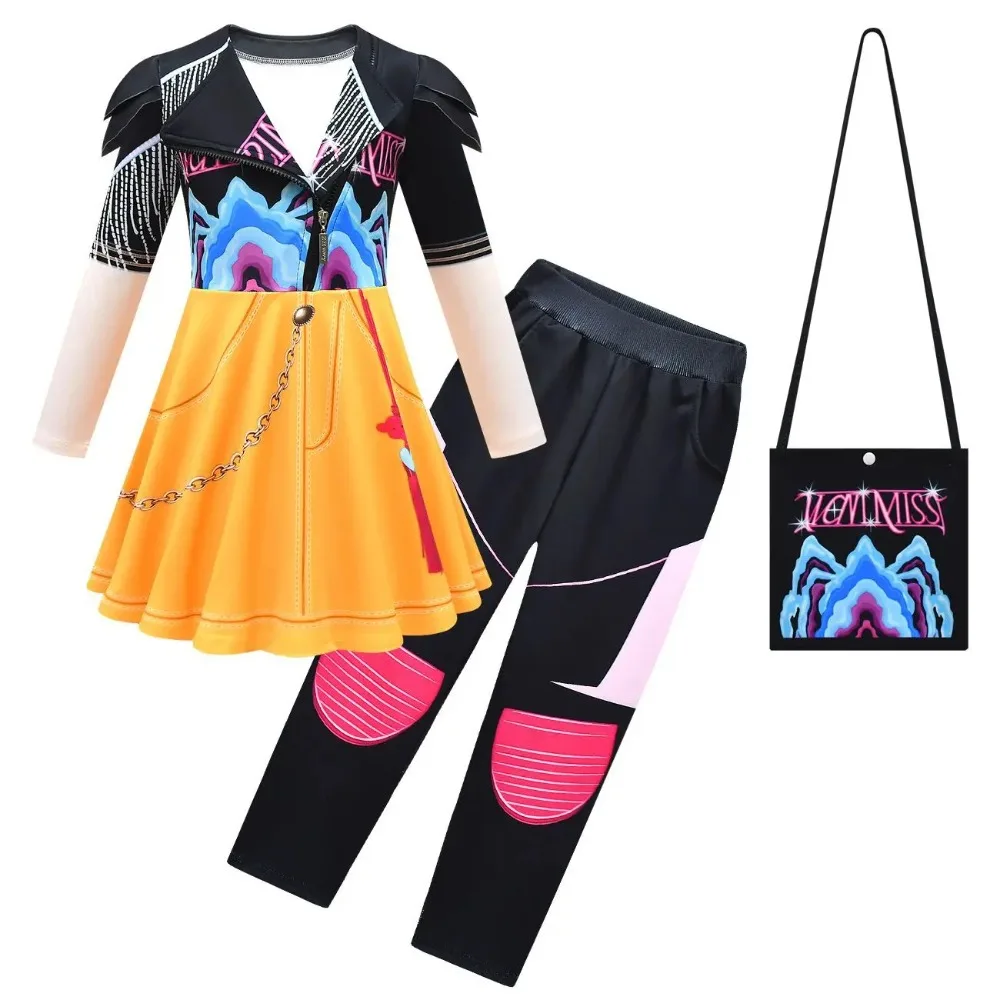 

Anime Kids Demon Hunter of KPop Rumi Zoey Mira Cosplay Dress Costume Bags Child Girls Roleplay Clothing Halloween Party Suits