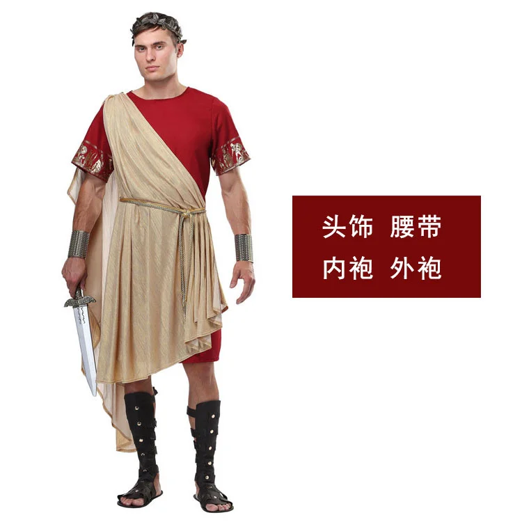 Halloween stage performance party party adult male athenian roman senator officer costume