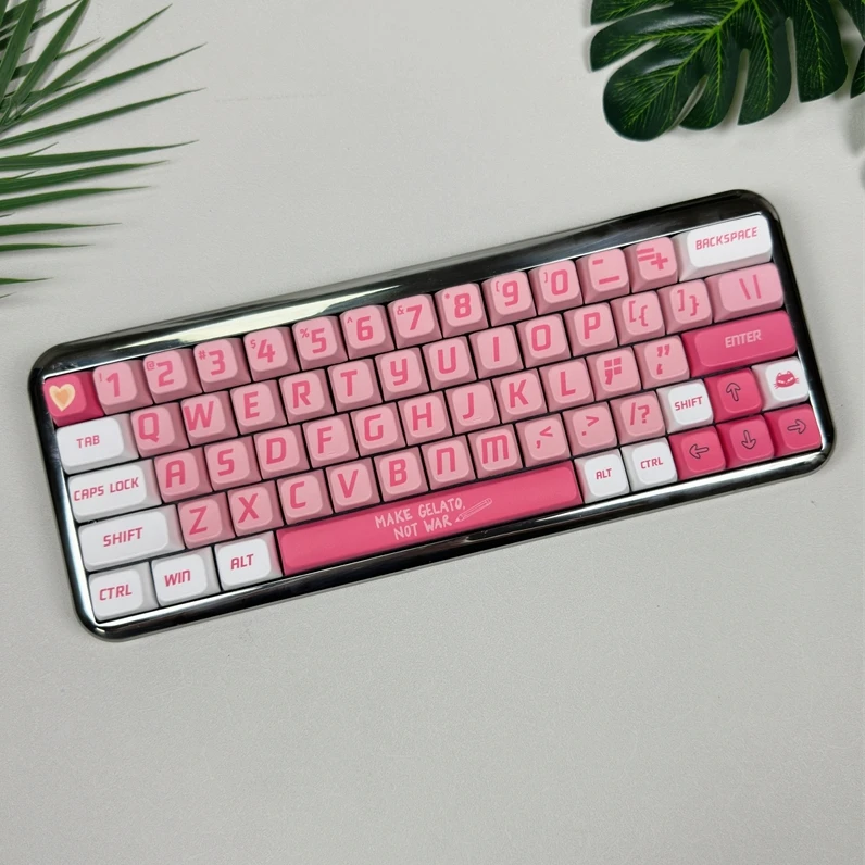 

Theme MDA Height Pink Keycap PBT Sublimation Adaptation 64/68/75/84/87/98