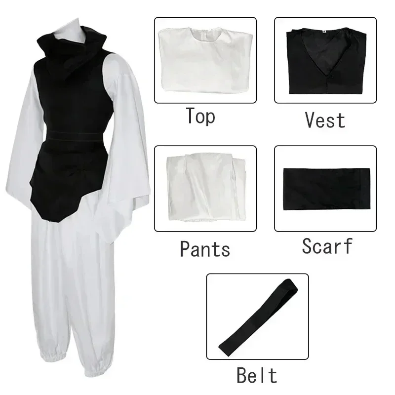 Anime Jujutsu JJK Manga Choso Costume Cosplay Kaisen Choso Cos Top Vest Pantaloni Borgogna Uniforme Halloween Outfit Per Le Donne Degli Uomini