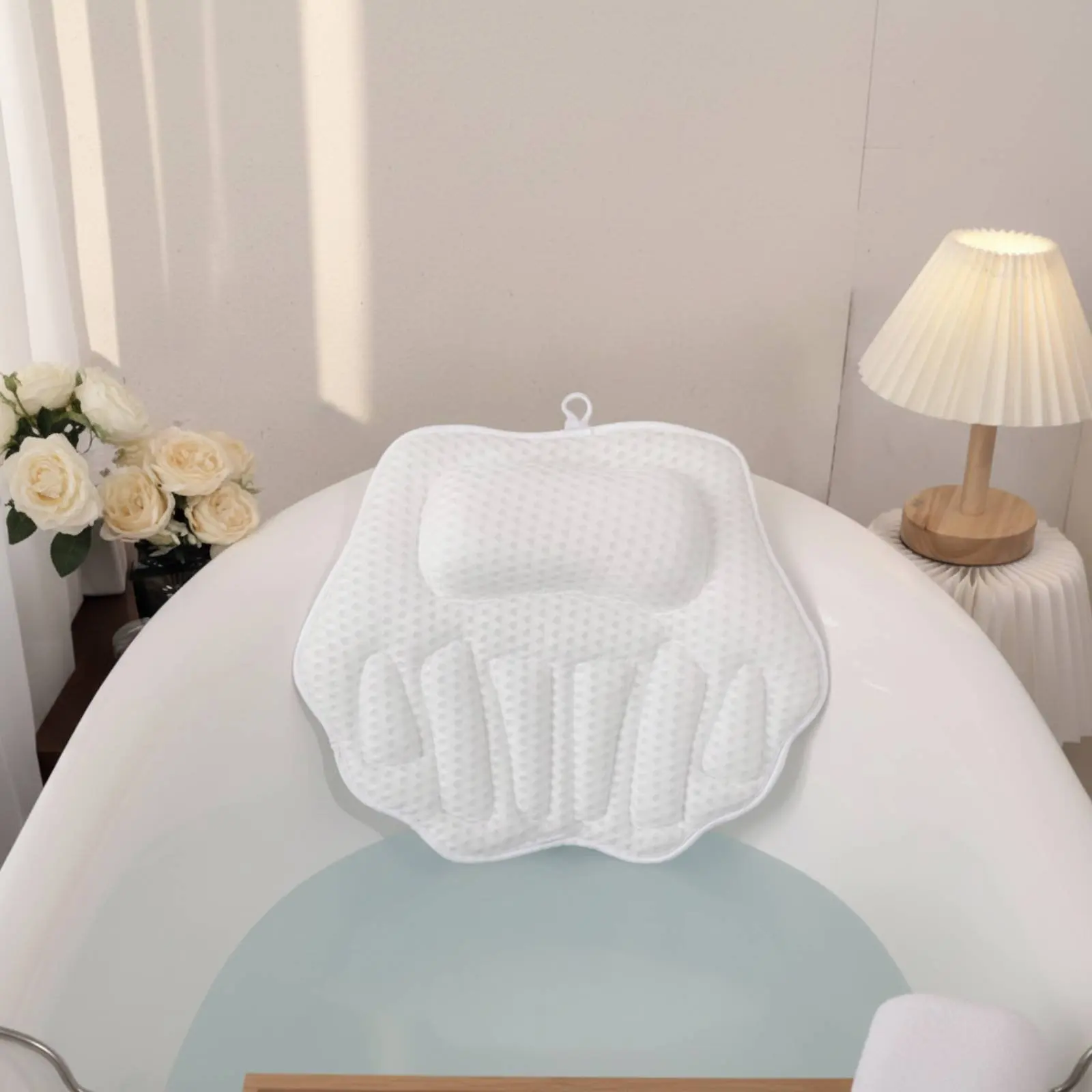 

Suction Holder Bath Pillow Quick-Drying Bath Pillow Spa Pad Soft & Comfortable Bathroom Accessory Hanging Hook