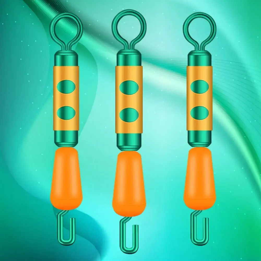 10 stücke Angeln Haken Stecker Frühling Cog Schleife mit Dämpfung Silikon Entladen Kraft Spreiz Ring Schnelle Öffnung Schwenk Draht Set – Detail 5