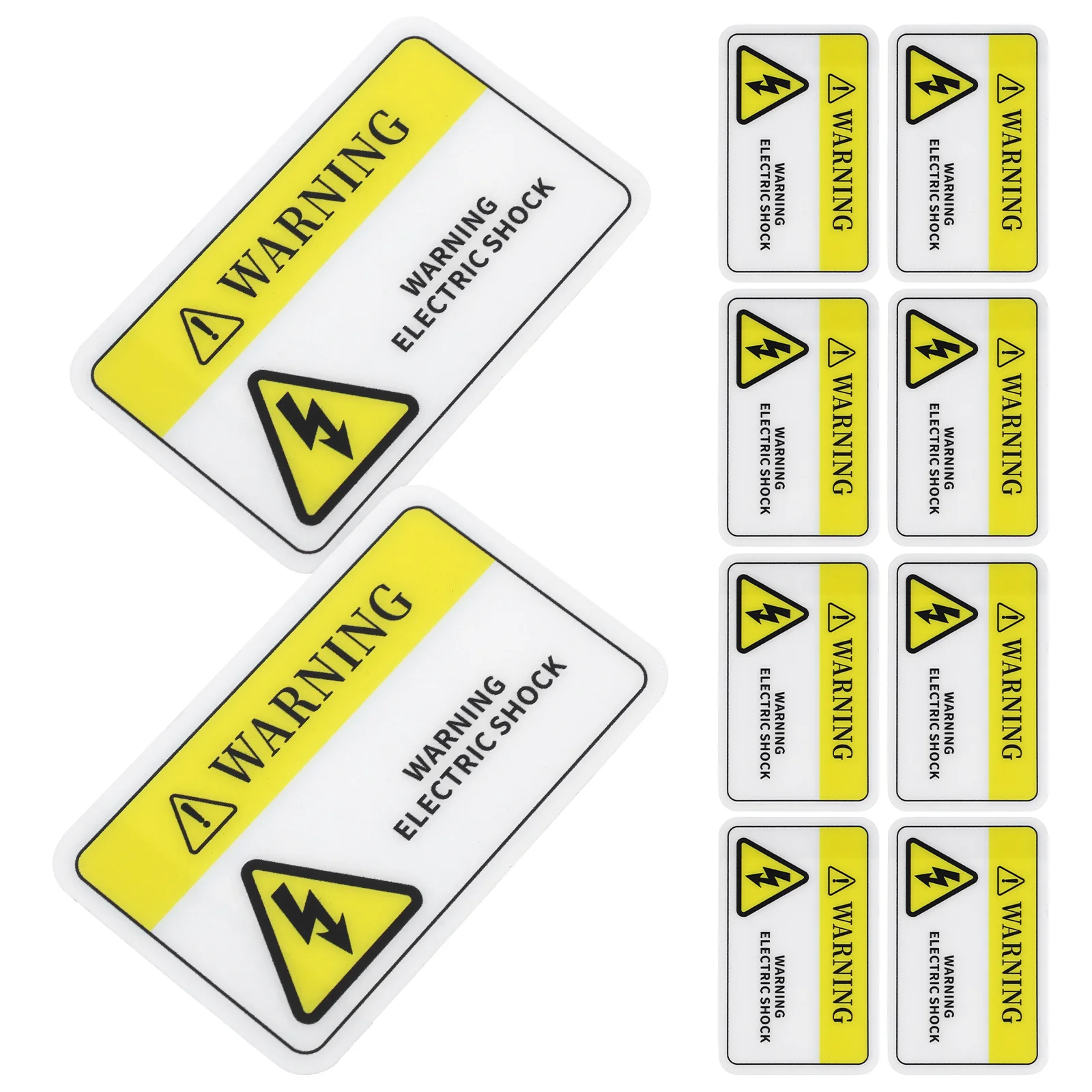 

10pcs Warning Stickers Danger Electrical Shocks Safety Signs Self Adhesive PVC Factory Warehouse Construction