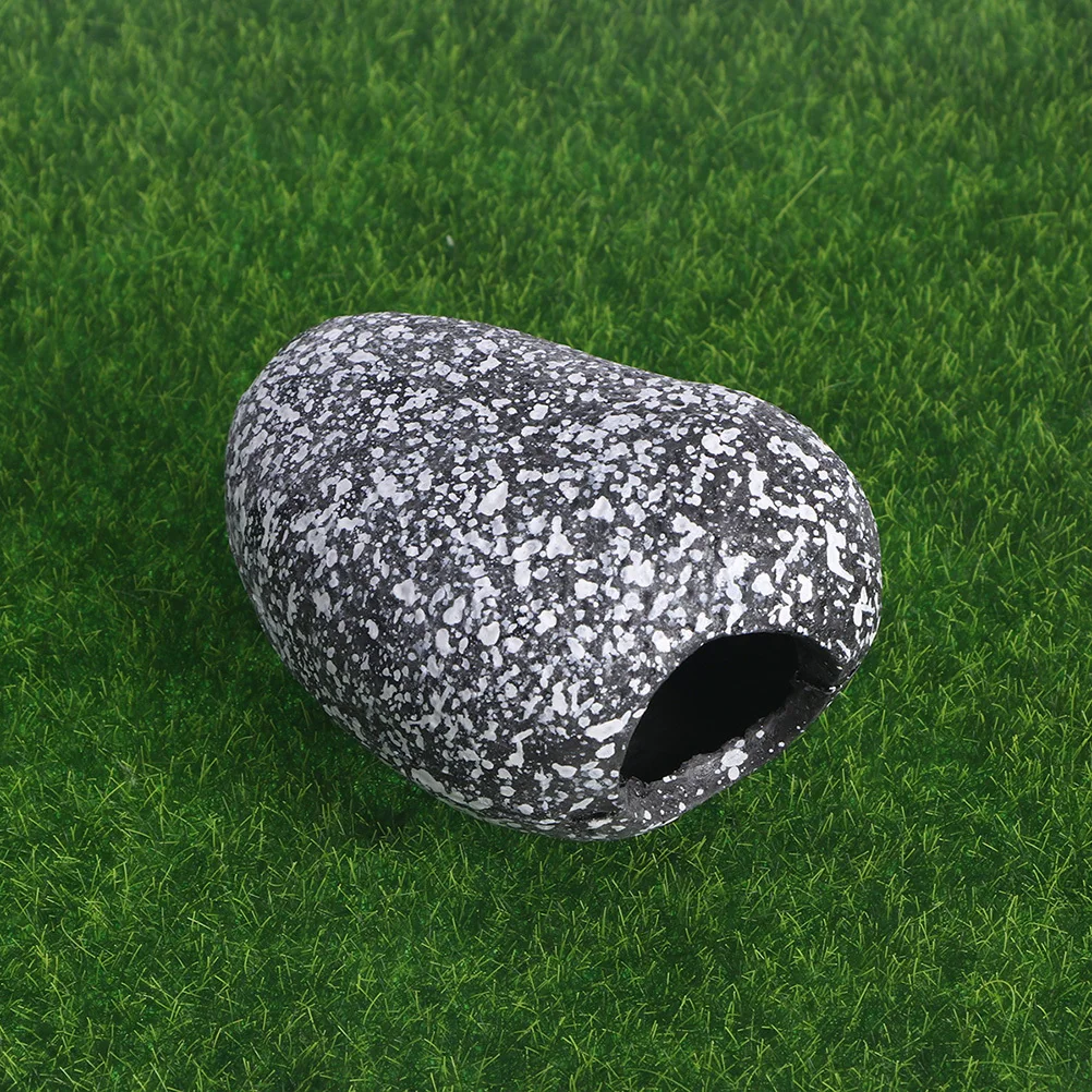 

5pcs Fish Tank Stones Resin Aquarium Stone Cave Decor For Cichlids Bream Breeding Natural Pebble Look Habitat Fish Tank Props