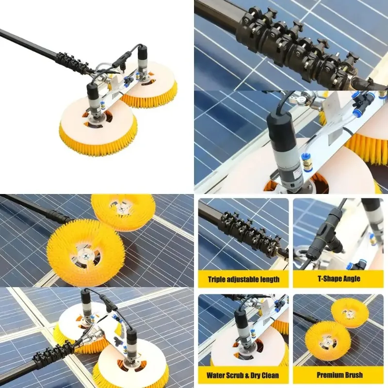 

Electric Photovoltaic Panel Cleaning Multifunctional Solar Panel Water Spray Cleaning Tool Handheld Dual-Power Cleaning Brush