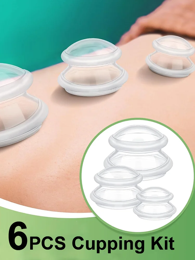 Grippopso 3/6 Stuks Cupping Kit voor Massage Therapie 3 Maten Siliconen Cupping Set voor Studio Huishoudelijke Cellulitis Gewrichtspijn Spier - afbeelding 2