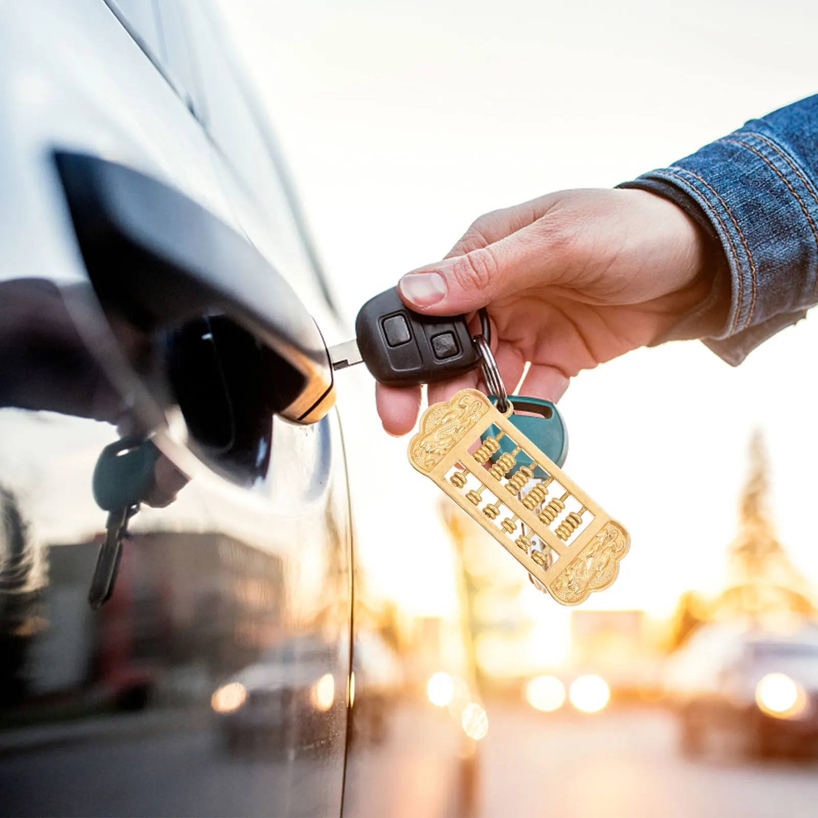 النحاس المعداد مفتاح سلسلة قلادة خفيفة الوزن دائم حلقة رئيسية الملحقات الإبداعية كيرينغ الزينة مجوهرات مقاومة للتآكل #6