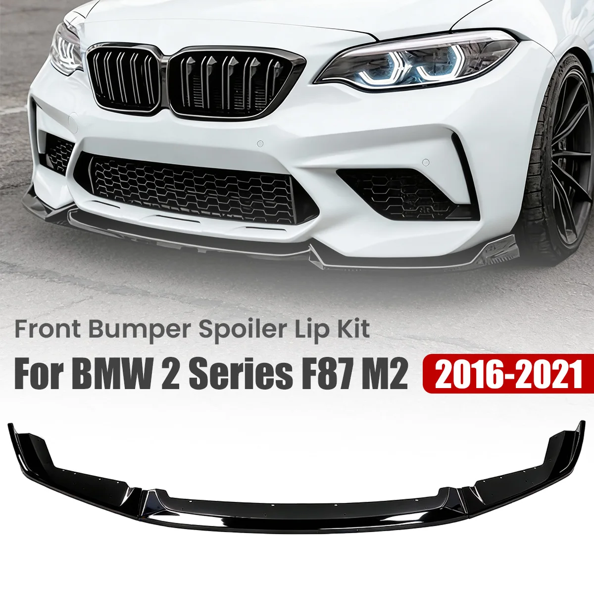 Image of F87 Auto Frontschürze Splitter Lippe Für BMW F87 M2 CS Coupe 2016-2021 Diffusor Spoiler Lippe Stoßstange schutz schutz