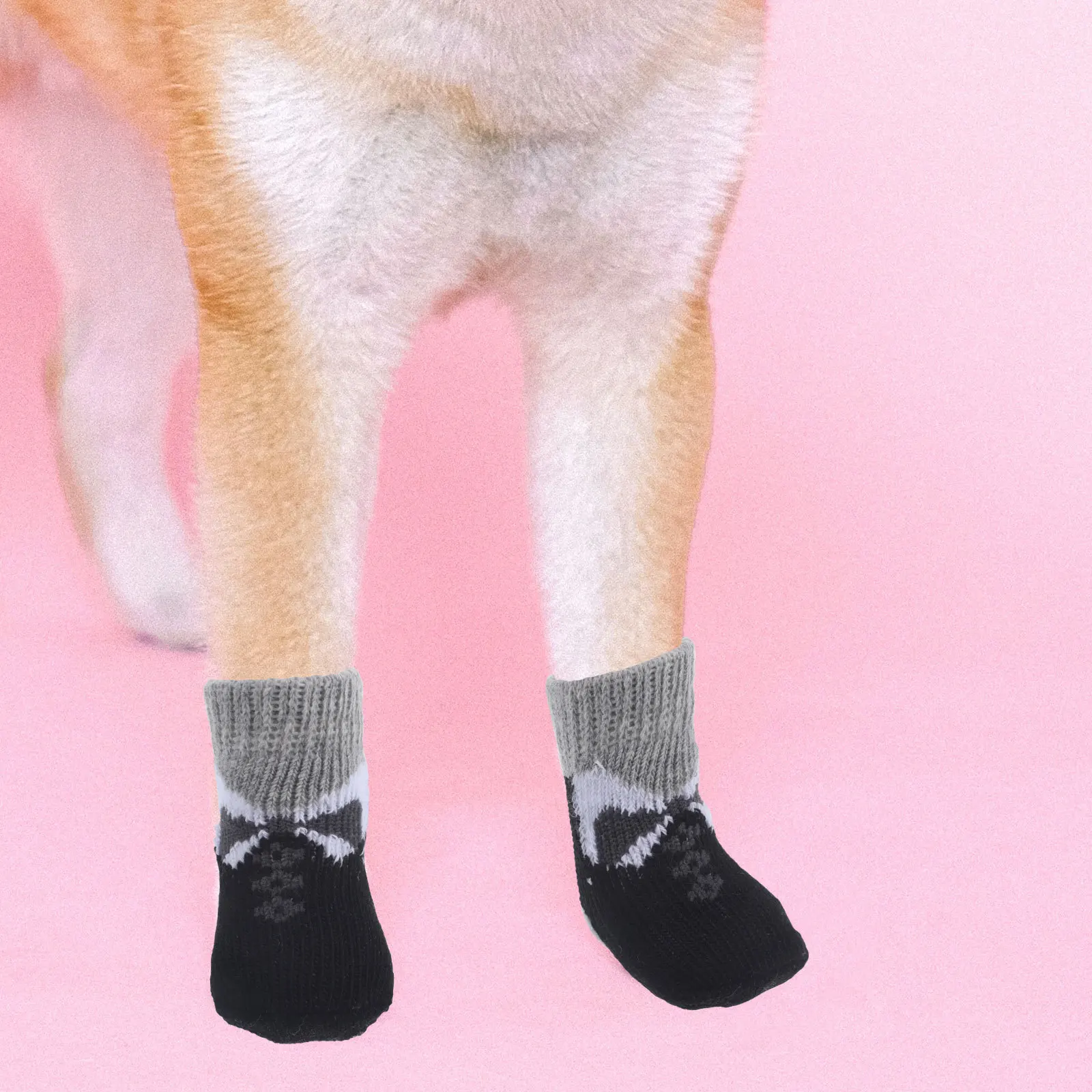 

8Pcs Pet Warm Socks Anti-Slip Dog Socks for Winter Protection Paw Protectors Footwear Non-Slip Traction Comfortable Polyester
