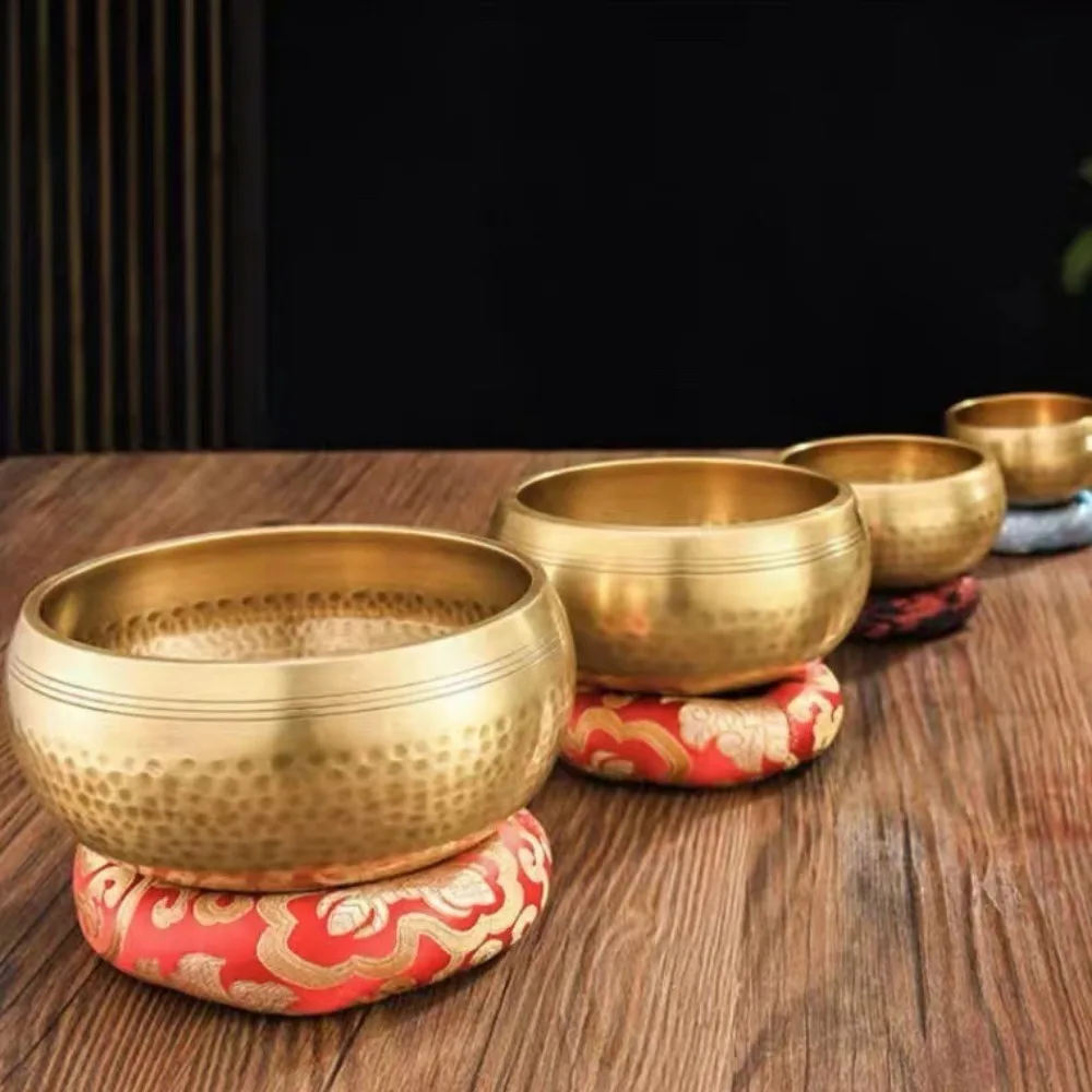 Tibetan Singing Bowl Handmade Sound Healing Instrument Nepal Singing Bowl Decorative Massage Yoga Meditation Accessories