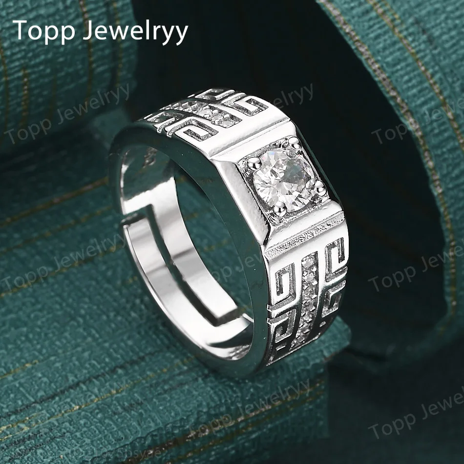 Luxury 925 Sterling Silver Open-Ended Exquisite Zircon Ring for Women - Charming Gift for Parties and Fashion Jewelry
