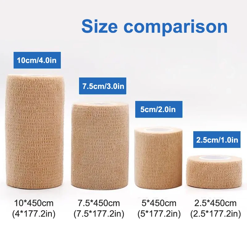 Disposable Self Adhesive Elastic Bandage For Handle Tube Tightening Tattoo Accessories Gauze Tape First Aid Tool