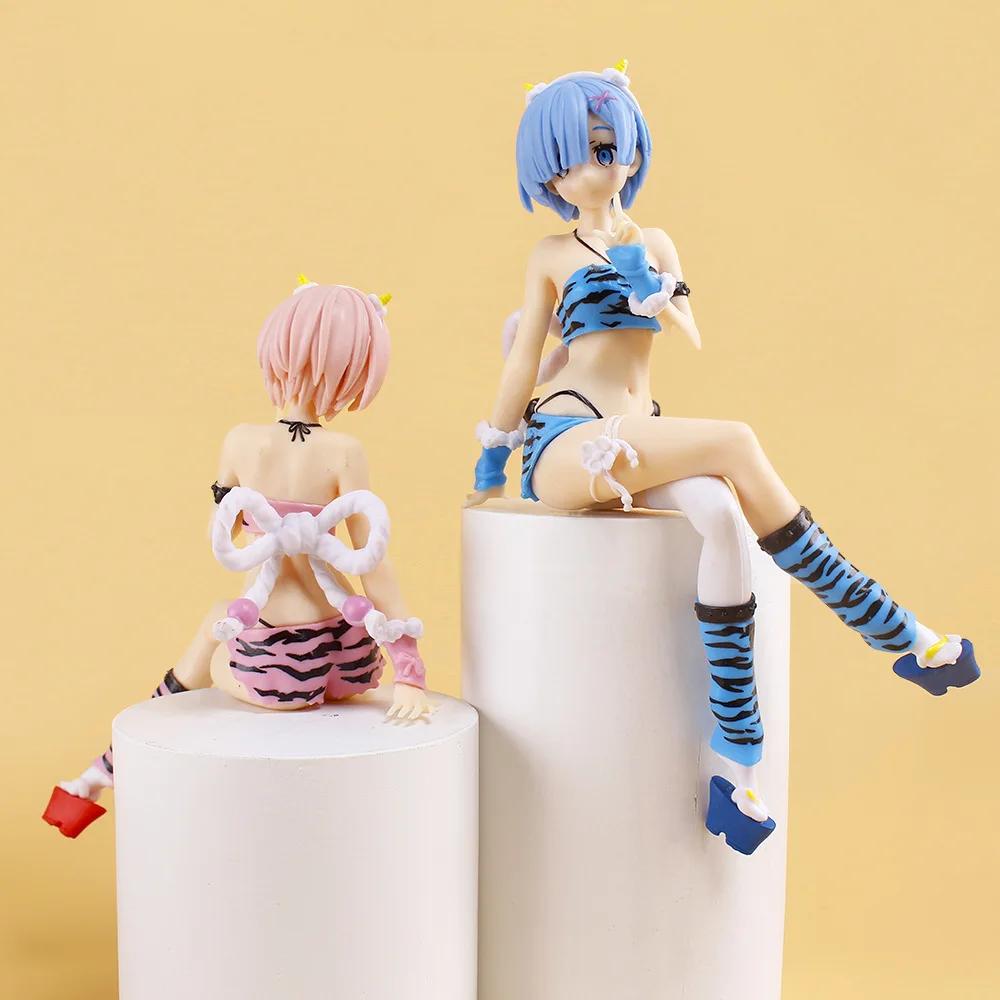 New Anime Figure Pajamas Leopard Bikini Sitting Posture Girl PVC Action Collection Model view 5