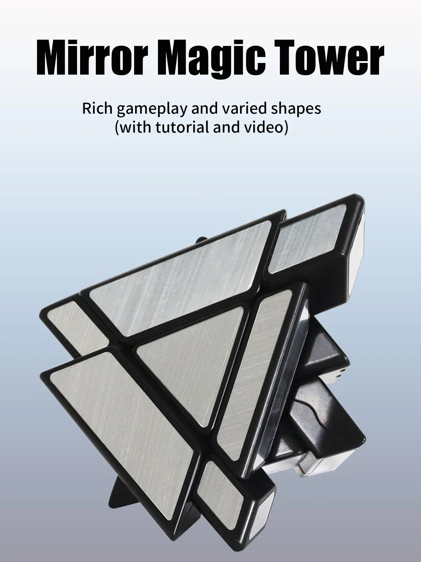 SENGSO Mirror Magic Tower 3x3 Pyraminx Specjalna Kostka Gładka Kostka Speed Cube Kostka Trójkątna Najlepsza Zabawka Edukacyjna