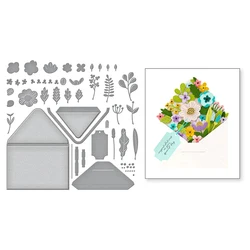 Envelopeof Wonder Flowers Metal Cutting Dies Embossing Diecut For DIY Card Making Scrapbooking Photo Album Crafting Supplies