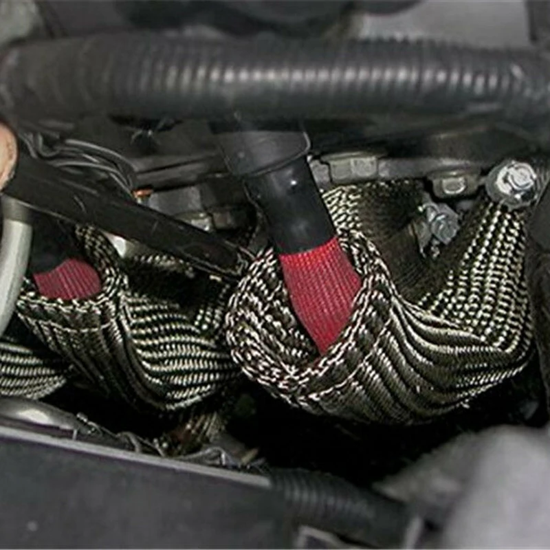 8Pcs 2500° For Spark Plug Wire Boots Protector Sleeve Heat Shield Cover For LS1/LS2 Titanium