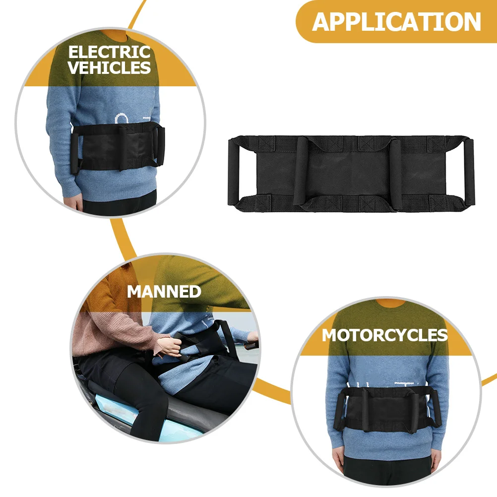 

Motorcycle Passenger Safety Oxford Cloth Wear-Resistant Dual Handle Riding Support Belt For Outdoor Motorbike Riding Security