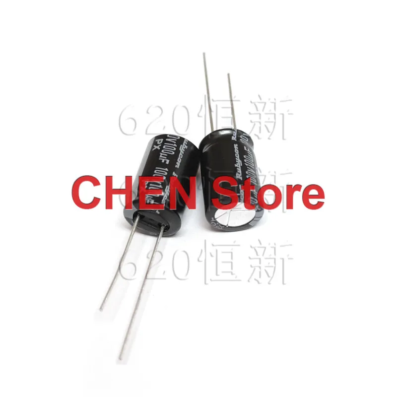 

20pcs/50pcs Rubycon PX 100UF 100V 10X16mm electrolytic capacitor of Japan 105 degrees 100V100UF 1000-2000 hours 100PX100M