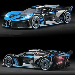 1:24 Bugatti Bolide Alloy Sports Car Model Diecasts & Toy Vehicles Metal Concept Car Model Simulation Sound Light Kids Toy Gift