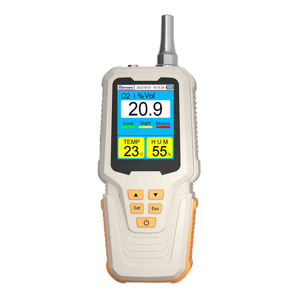 Dienmern Portable Oxygen (O2) Gas Analyzer Oxygen Gas Analyzer 2000 MAh Rechargeable Lithium Battery