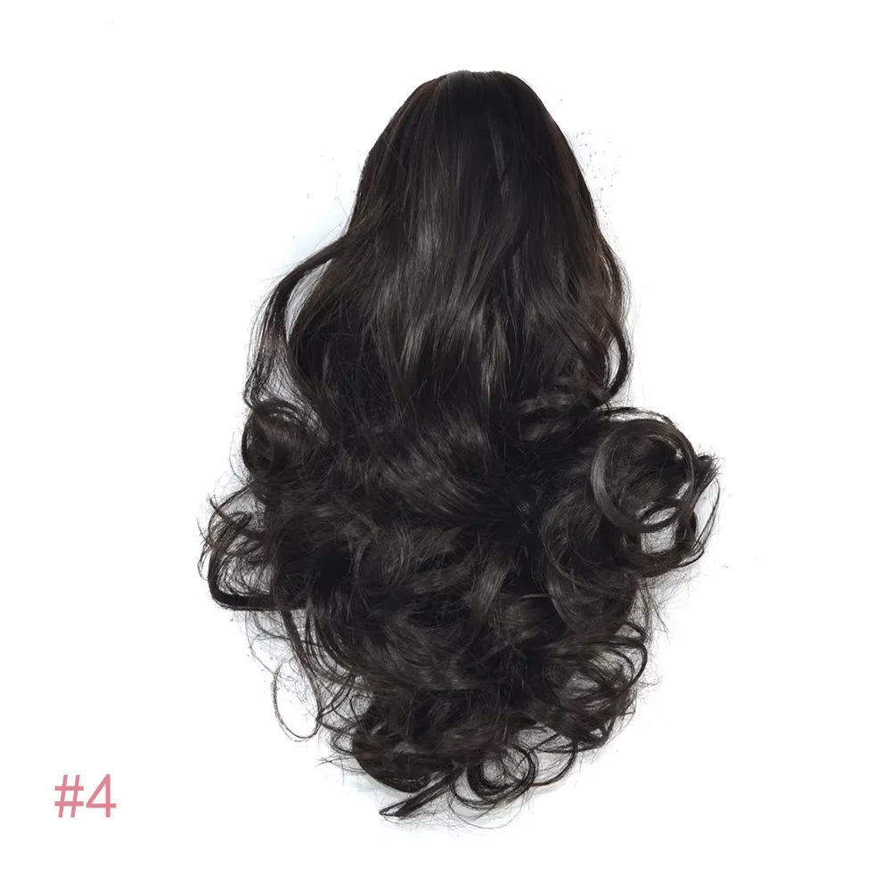 12 Zoll Lockiger Clip-In Pferdeschwanz Haarverlängerung Langes Welliges Synthetisches Haarteil Voluminöser Clip-In Pferdeschwanz für Damen Partykleidung – Detail 14