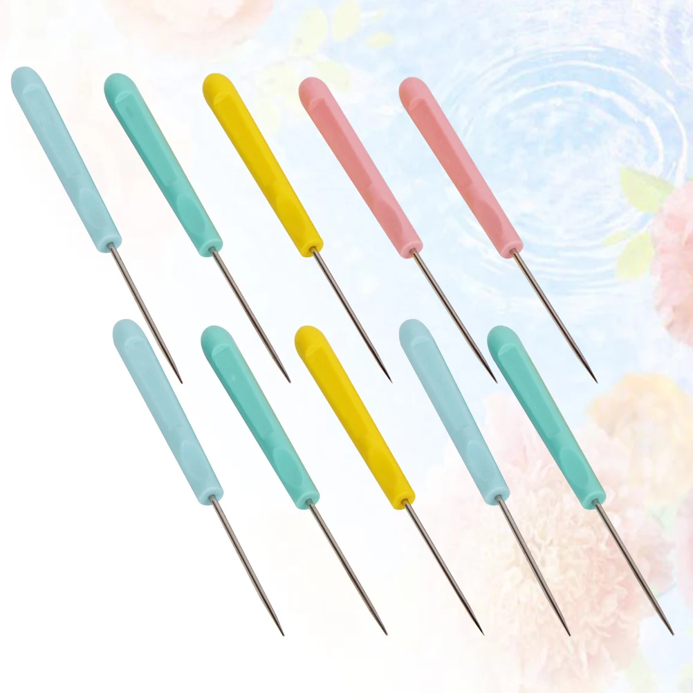 20 قطعة مقبض بلاستيكي Awl أدوات خياطة طقم إكسسوارات أطقم حرفية مستديرة #5