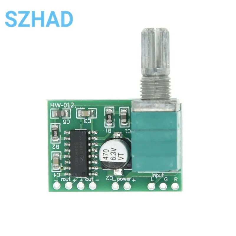 Mini PAM8403 DC 5V 2 Channel USB Digital Audio Amplifier Board Module 2 * 3W Volume Control with Potentionmeter