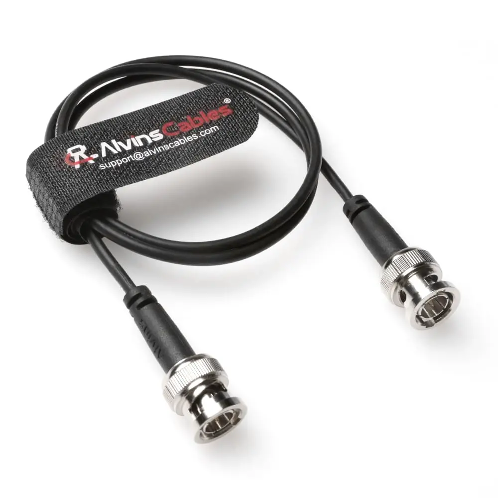 Alvin's Cables SDI Cable,60CM|2ft Ultra-Thin 75Ω Coaxial Cable for Sony Canon Panasonic HD|4K 6G-SDI Camera Camcorder,Black
