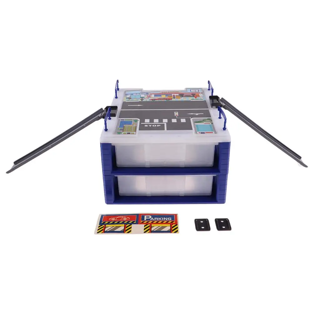 

Игрушечный игровой набор-автомобили, органайзер для хранения, подарок для мальчиков и девочек, синий цвет