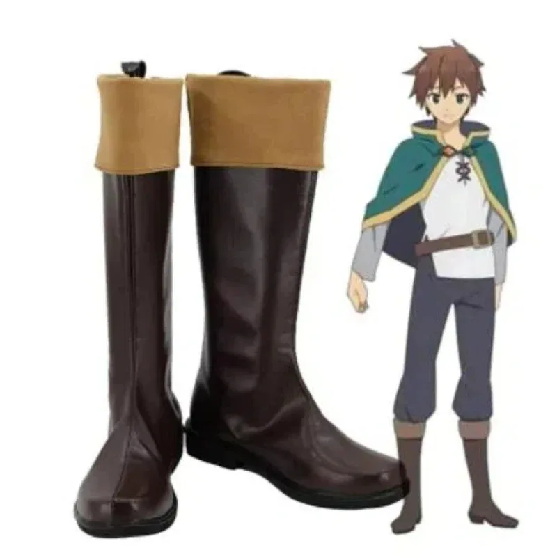

Kazuma Satou Shoes Косплей KonoSuba Божье благословение в этом чудесном мире! Kazuma Satou Сапоги для косплея Коричневые туфли на заказ