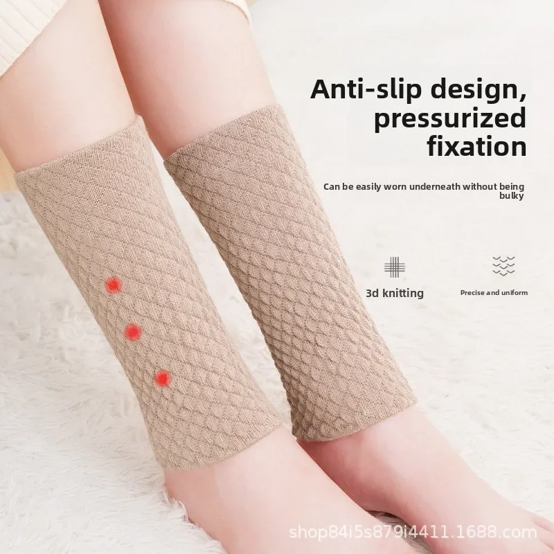 Winter Thermal Cashmere Ankle Protective Sleeve Cold Proof Foot Calf Heel Joint Support Cover for Men Women