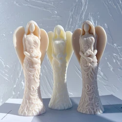 Lady Angel Sculpture Soy Wax Candle Mould Mother Statue Silicone Mold Greek Women Figurine Home Decor