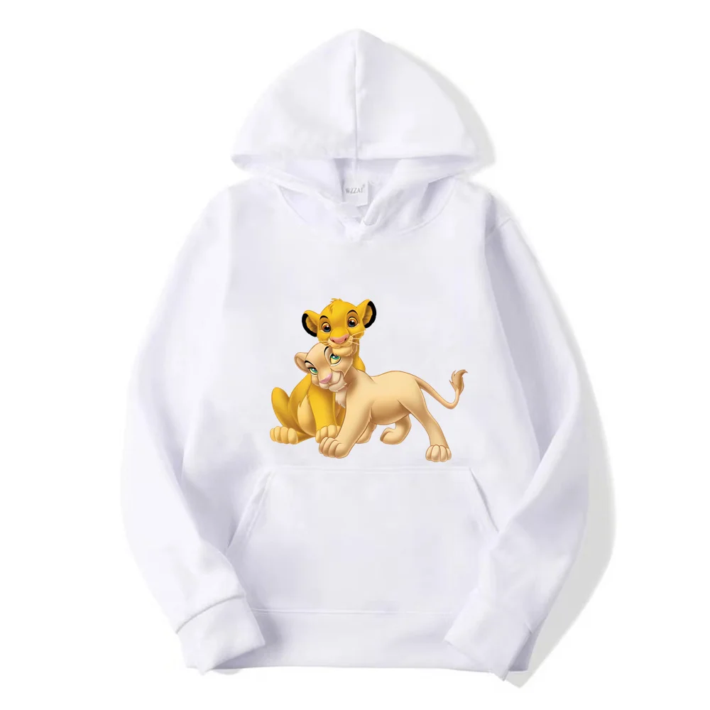 2024 New Disney The Lion King Cartoon Anime Women Hoodie Spring Autumn Casual Sweatshirt Fashion Couple Oversized Pullover Tops