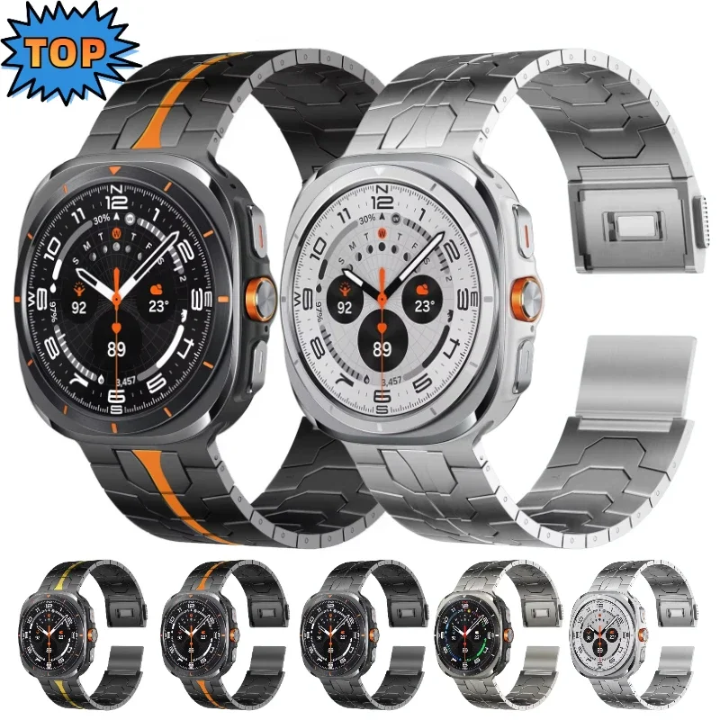 Magnetic Strap for Samsung Galaxy Watch Ultra 47mm High-end Metal Stainless Steel Wristband for Galaxy Watch Ultra Bracelet Band