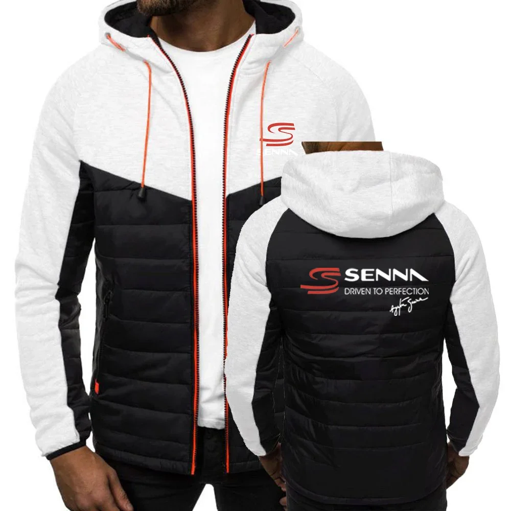 Ayrton Senna-Chaqueta de algodón con estampado para hombre, exquisito Abrigo con capucha, diseño de retales, Tops, siete colores, otoño e invierno, novedad de 2023