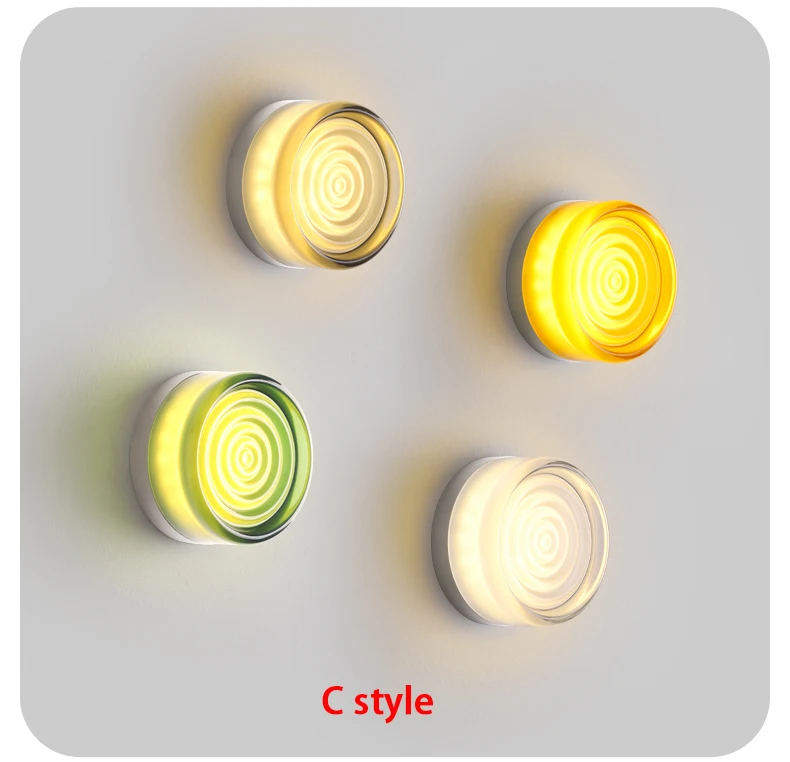 Nordic Simple Acrylic Wall Light Bedroom Bed Wall Light Atmosphere Light Corridor Balcony Ceiling Light Waterproof Wall Light