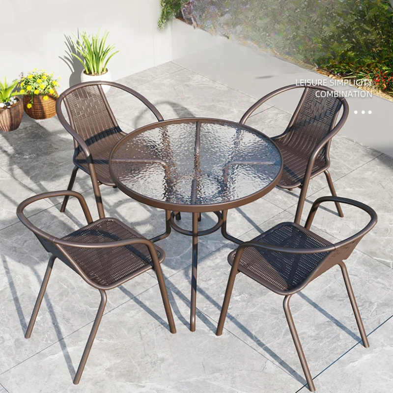 

Restaurant Backrest Dining Chairs Outdoor Balcony Lounge Armchair Dining Chairs Patio Silla Nordica Kitchen Furniture QF50DC