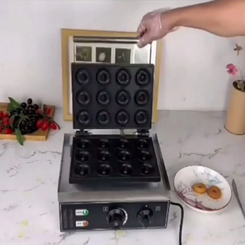 

5 Hole Electric Sweet Donut Maker Stainless Steel Non Stick Commercial Donut Waffle Kitchen Appliance