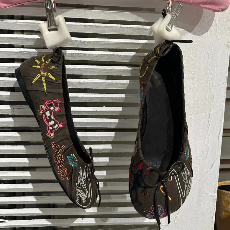 

Retro Women's Mary Jane Shoes Exquisite Round Head Casual Shoes for Woman Fashion Ballet Flat Shoe Designer Shoes Zapatos Mujer