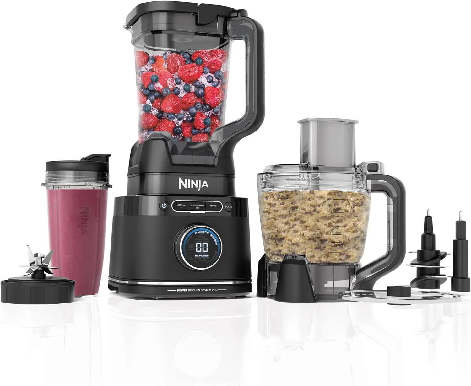 Ninja TB401 Detect Kitchen System Power Blender + Processor Pro, BlendSense Technology, Blender, Chopping & Smoothies 24 oz