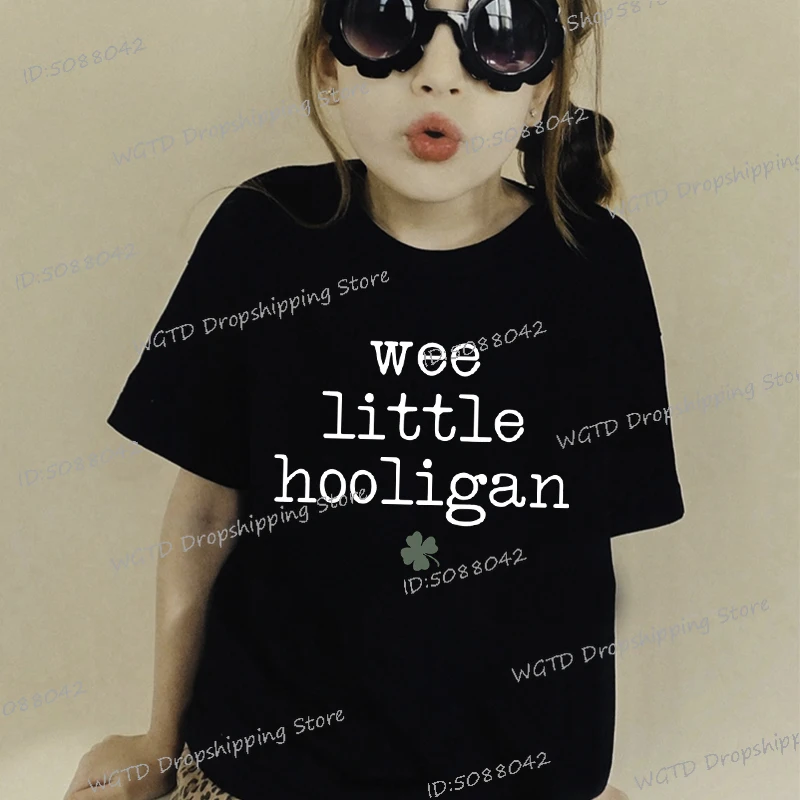 

Wee Little Hooligan Baby Girl Boy Clothing Vintage St Patrick's Day Kids Shirt Irish Gift Cute St Patrick's Day Toddler T-shirt