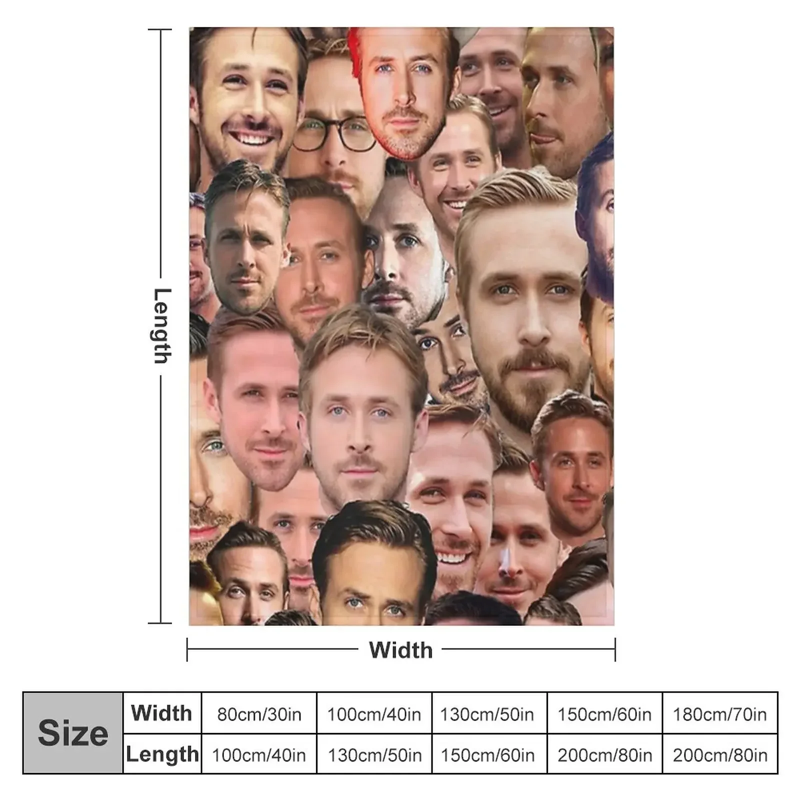 RYAN GOSLING Throw Blanket Camping Blanket cosplay anime Dorm Room Essentials Soft Blanket